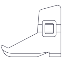 Boots St Patrick Outine 2D Illustration png