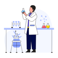 Check Scientist 2D Color Illustrations png