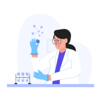 Research Scientist 2D Color Illustrations png