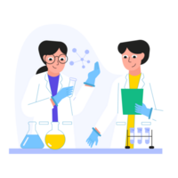 Presentation Scientist 2D Color Illustrations png