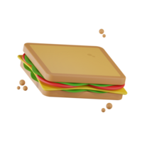 Sandwich Fast Food 3D Illustrations png