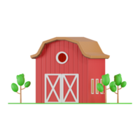 trädgård hus jordbruk och lantbruk 3d illustrationer png