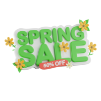 Spring Sale Spring Sale 3D Illustrations png