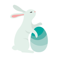 Standing Bunny Easter Color 2D Illustrations png
