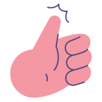 Thumb Hand Gesture Color 2D Illustrations png