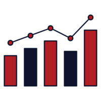 gráfico márketing ventas color 2d ilustraciones png