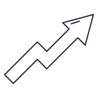 Graph Up Marketing Sales Outline 2D Illustrations png