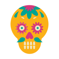 gul skalle cinco de mayo Färg 2d illustrationer png