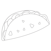 taco cinco de mayo översikt 2d illustrationer png