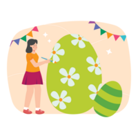 Painting Easter Egg  Color 2D Illustrations png