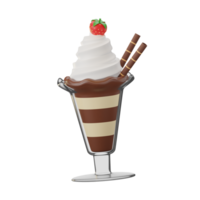 hielo crema jarra 3d ilustraciones png