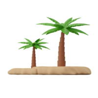 Kurma arbre eid adha 3d des illustrations png