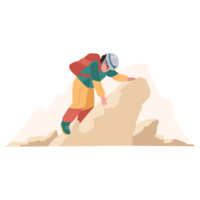 Climbing Outdoor Adventure Color 2D Illustrations png