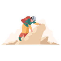 escalada ao ar livre aventura cor 2d ilustrações png