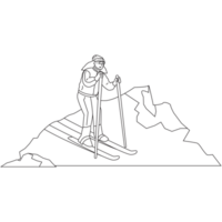 snowboard Extérieur aventure contour 2d des illustrations png