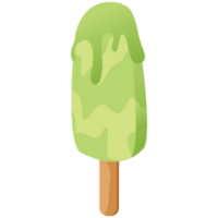 Matcha Ice Cream Ice Cream 2D Color Illustrations png