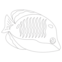 bluecheek fisk 2d översikt illustrationer png