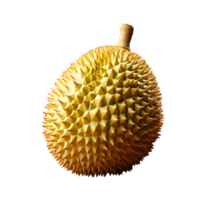 durian fruit isolated on transparent background ,realistic illustration durian png ,generative ai