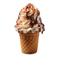 ice cream in a cone isolated on transparent background,ice cream png ,generative ai