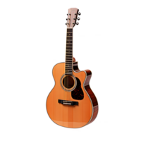 acoustic guitar isolated on transparent background ,guitar png clipart ,generative ai