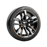 car wheels isolated on transparent background ,generative ai png