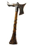 ancient axe isolated on transparent background ,generative ai png