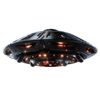 ufo alien isolated on transparent background ,futuristic ufo spaceship png ,generative ai