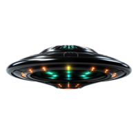 ufo alien isolated on transparent background ,futuristic ufo spaceship png ,generative ai