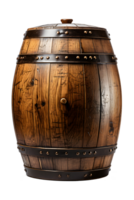 wooden barrel isolated on white background ,realistic wine barrel png ,generative a