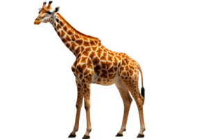 giraffe isolated on transparent background ,generative ai png