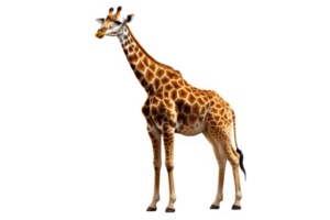 giraffe isolated on transparent background ,generative ai png