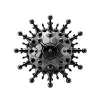 negro virus ilustración aislado en transparente antecedentes ,atómico micro organismo png ,generativo ai