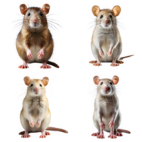 mouse animal isolated on transparent background ,set of cute mouse ,generative ai png