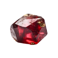 red ruby diamond isolated on transparent background ,precious stone jewelry ,generative ai png