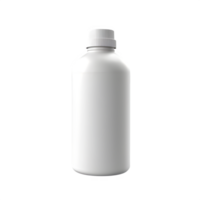 set of white bottle isolated on transparent background ,generative ai png