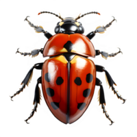 ladybug isolated on transparent background ,lady bug isolated clip art ,generative ai png