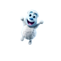 Realistic 3d illustration of cute sheep jumping happily isolated on transparent background ,generative ai png