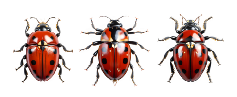 coccinelle isolé sur transparent Contexte ,dame punaise isolé agrafe art ,génératif ai png