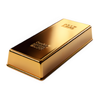 gold bar isolated on transparent background ,generative ai png