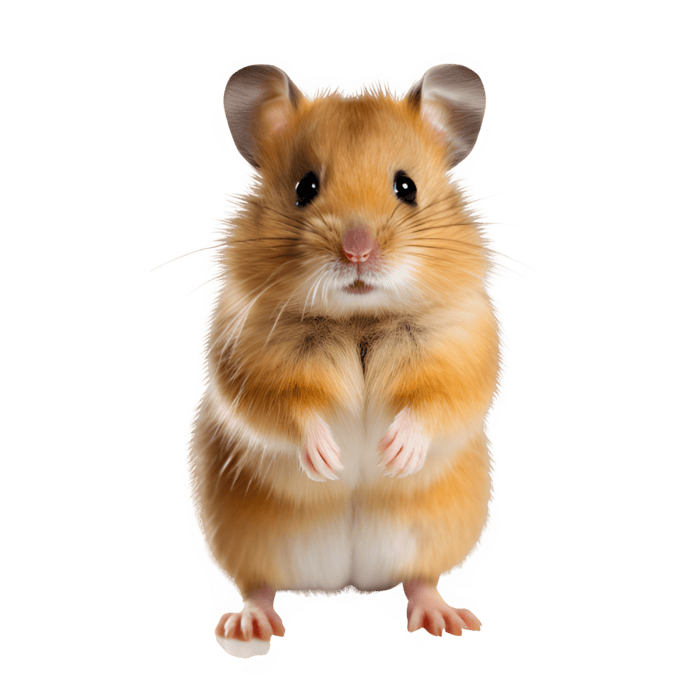 cute hamster isolated on transparent background ,generative ai 