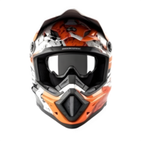 dirt bike helmet isolated on transparent background ,motocross helmet ,generative ai png