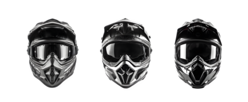 dirt bike helmet isolated on transparent background ,motocross helmet ,generative ai png