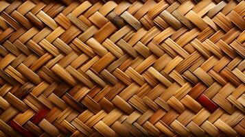 tejido bambú antecedentes parte superior ver ,tradicional tejido bambú modelo ,generativo ai foto