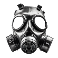 gas mask cut out isolated on transparent background ,generative ai png