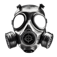 gas mask cut out isolated on transparent background ,generative ai png