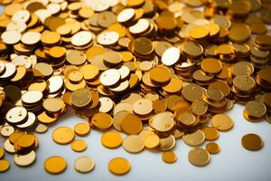 pila de oro monedas antecedentes ,generativo ai foto