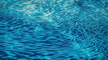 top view swimming pool water background ,blue sea water wallpaper ,generative ai photo