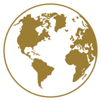 monde carte sur globe silhouette pour icône, symbole, application, site Internet, pictogramme, logo taper, art illustration ou graphique conception élément. format png