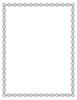 Frame for Picture or Photo Image Create from Chain of the Motorcycle, Bike, Bicycle or Machine. Format PNG