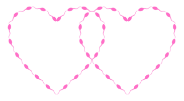 Herz Form, Liebe Symbol Symbol erstellt von Sperma Silhouette, zum Logo Typ, Kunst Illustration, Apps, Webseite, Piktogramm oder Grafik Design Element. Format png